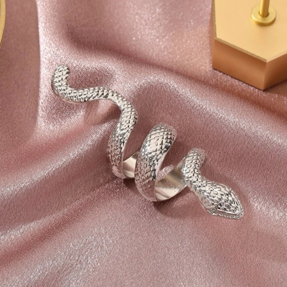 Silver Snake Wrap Ring - Picture 3 of 4